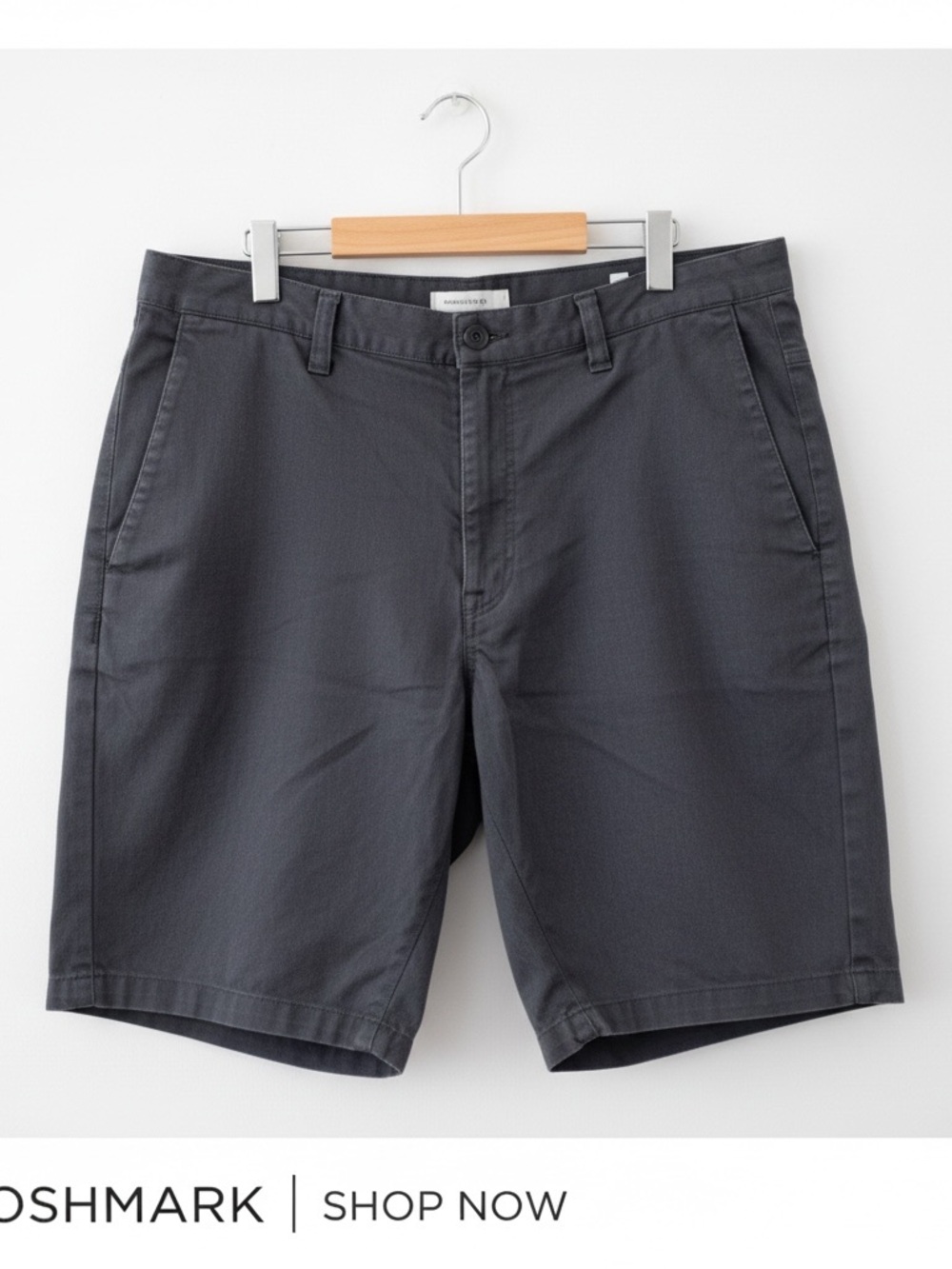 Volcom True To This Hybrid Chino Shorts Mens Size 38 Gray Stretch Casual